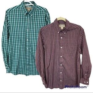 Duluth trading Co wrinkle fighter long sleeve shirts set of 2 sz S